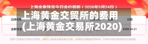 上海黄金交贸所的费用(上海黄金交易所2020)-第2张图片