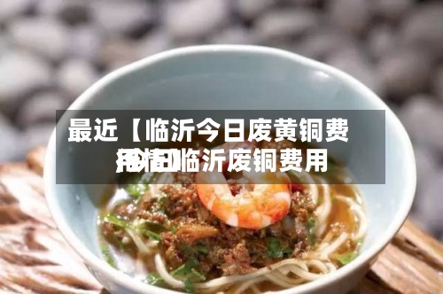 最近【临沂今日废黄铜费用,今日临沂废铜费用行情】-第3张图片