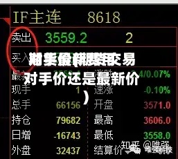 期货最新费用对手价(期货交易对手价还是最新价)