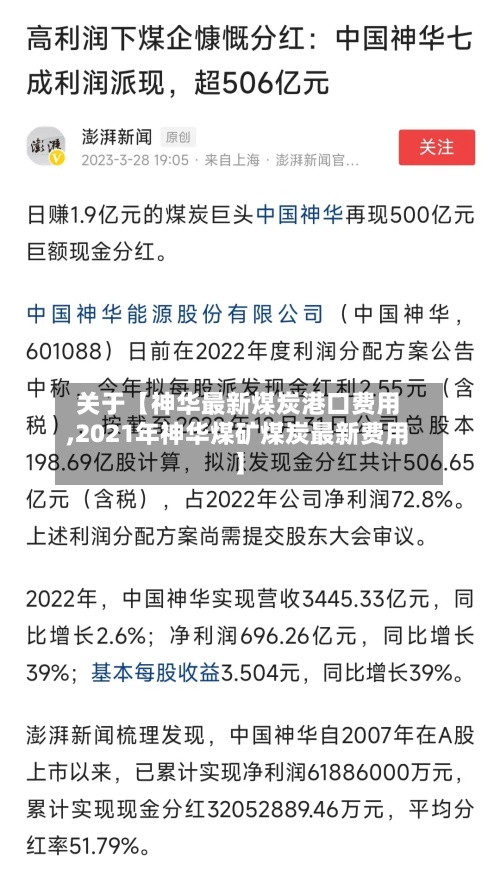 关于【神华最新煤炭港口费用,2021年神华煤矿煤炭最新费用】-第2张图片