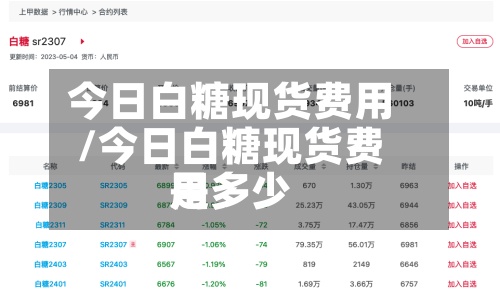 今日白糖现货费用/今日白糖现货费用是多少-第2张图片