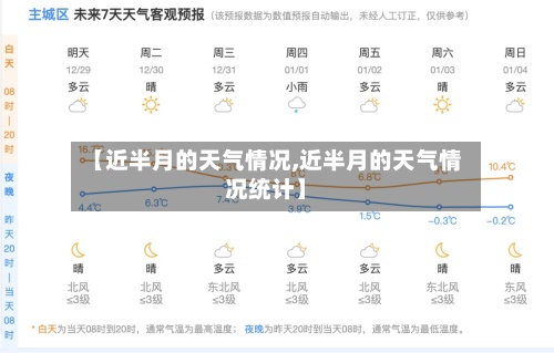 【近半月的天气情况,近半月的天气情况统计】