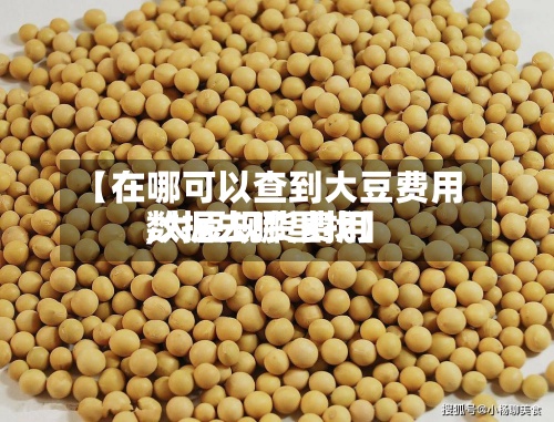 【在哪可以查到大豆费用,大豆现货费用数据去哪里找】-第3张图片