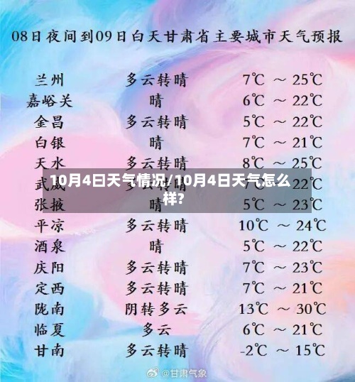 10月4曰天气情况/10月4日天气怎么样?