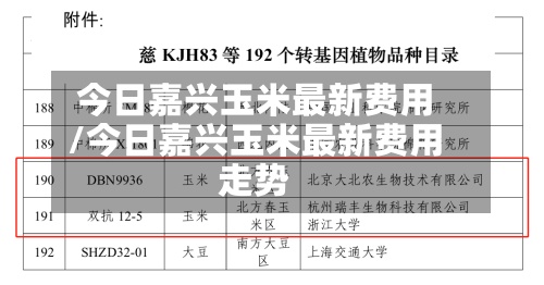 今日嘉兴玉米最新费用/今日嘉兴玉米最新费用走势-第2张图片