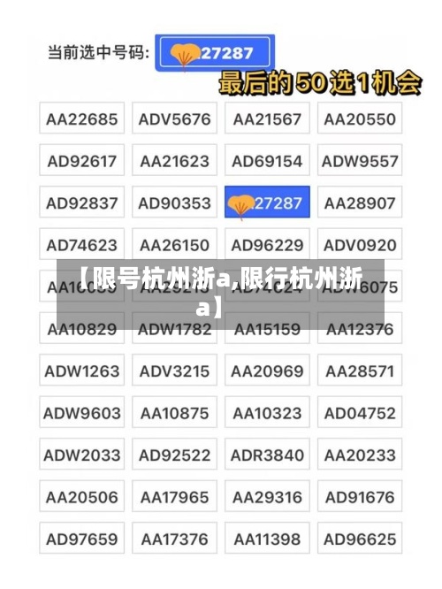 【限号杭州浙a,限行杭州浙a】-第3张图片