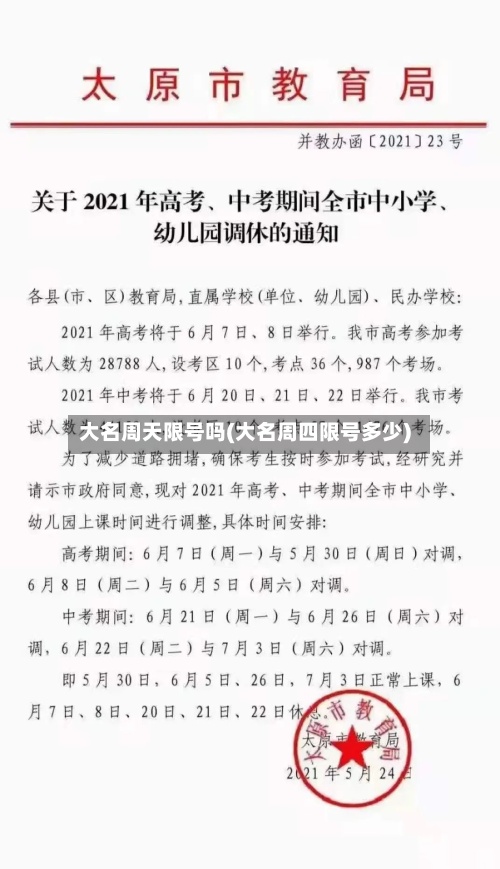 大名周天限号吗(大名周四限号多少)-第3张图片