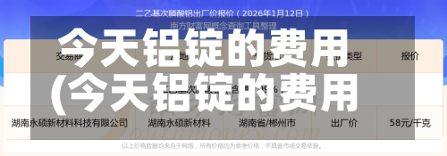 今天铝锭的费用(今天铝锭的费用是多少钱一吨)-第2张图片