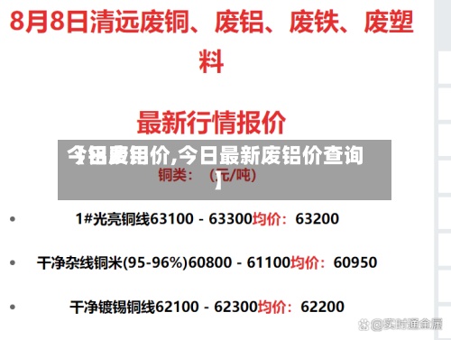 【铝费用今日废铝价,今日最新废铝价查询】-第2张图片