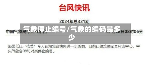气象停止编号/气象的编码是多少-第2张图片