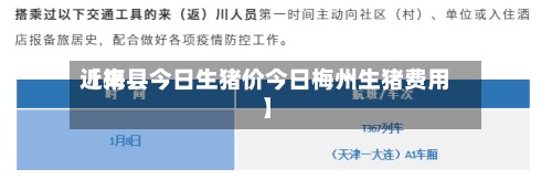 近来【梅县今日生猪价今日梅州生猪费用】-第3张图片