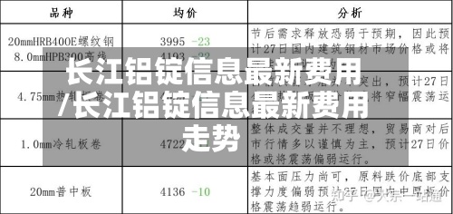 长江铝锭信息最新费用/长江铝锭信息最新费用走势-第3张图片