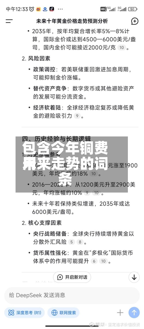 包含今年铜费用未来走势的词条