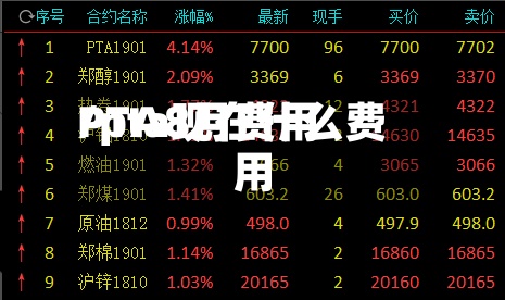 PTA8月费用/pta现在什么费用