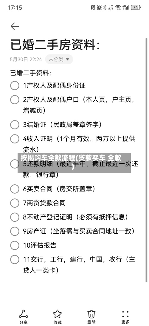 按揭购车全款流程(贷款买车 全款)