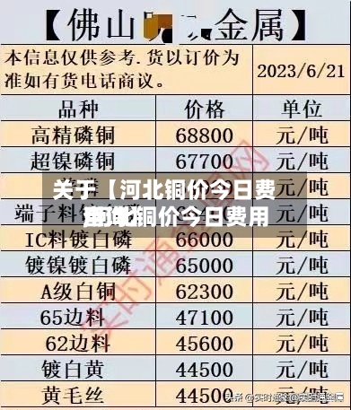 关于【河北铜价今日费用,河北铜价今日费用查询】-第3张图片