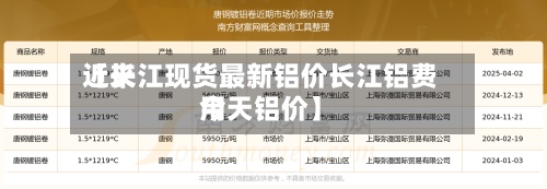 近来【长江现货最新铝价长江铝费用今天铝价】-第3张图片