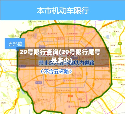 29号限行查询(29号限行尾号是多少)-第1张图片