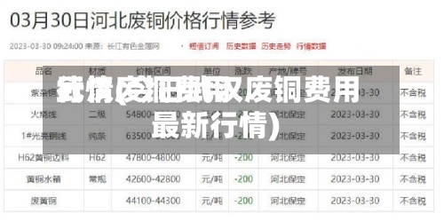武汉废铜费用行情(今日武汉废铜费用最新行情)