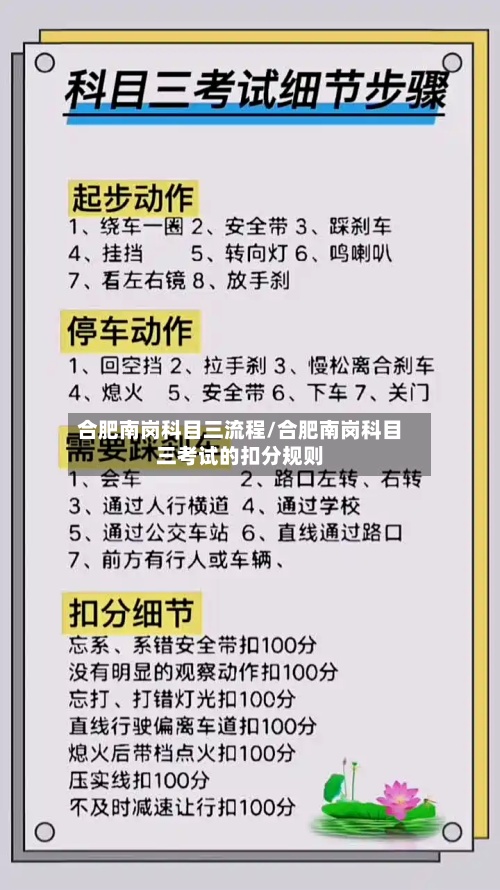 合肥南岗科目三流程/合肥南岗科目三考试的扣分规则-第1张图片