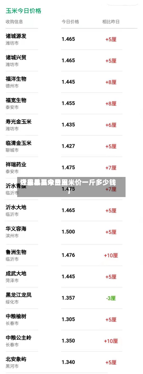 近来【单县玉米费用今日单县今日玉米价一斤多少钱】