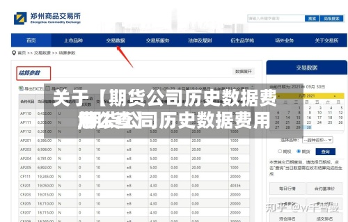 关于【期货公司历史数据费用,期货公司历史数据费用怎么查】