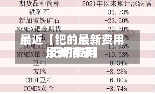 最近【钯的最新费用,钯的费用最新消息】
