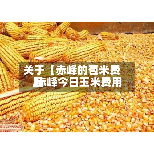 关于【赤峰的苞米费用,赤峰今日玉米费用】-第2张图片