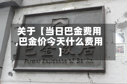 关于【当日巴金费用,巴金价今天什么费用】-第3张图片