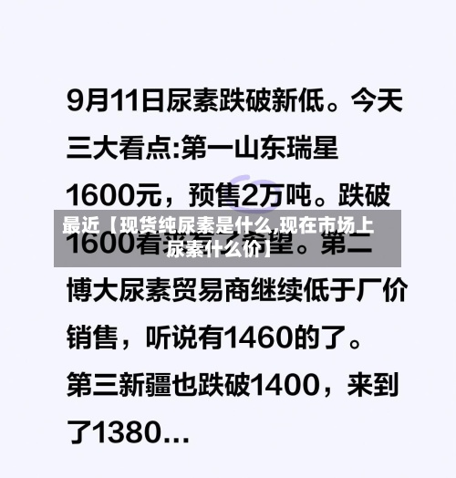 最近【现货纯尿素是什么,现在市场上尿素什么价】-第3张图片