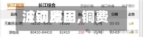 【铜费用波动原因,铜费用走高的原因】