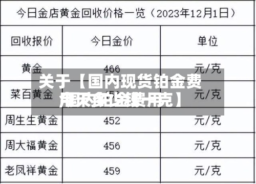 关于【国内现货铂金费用,国内铂金费用今天多少钱一克】