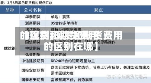 【现货和期货费用的区别,现货和期货费用的区别在哪】