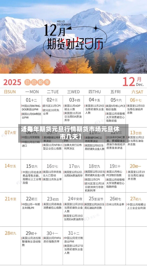 近来【每年期货元旦行情期货市场元旦休市几天】