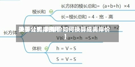 关于【到岸费用换算公式,到岸价如何换算成离岸价】