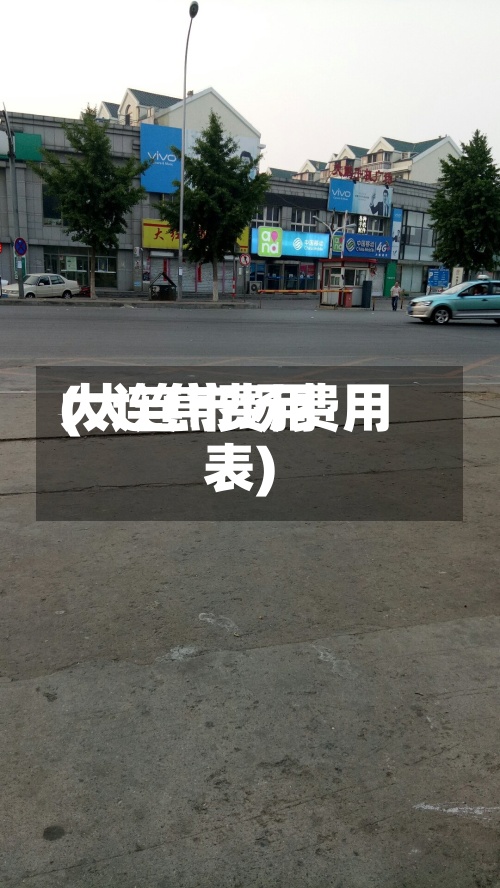 大连焦费用(大连市场费用表)-第2张图片