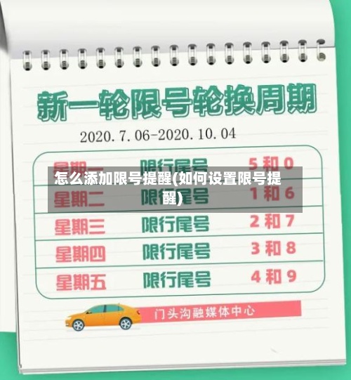 怎么添加限号提醒(如何设置限号提醒)