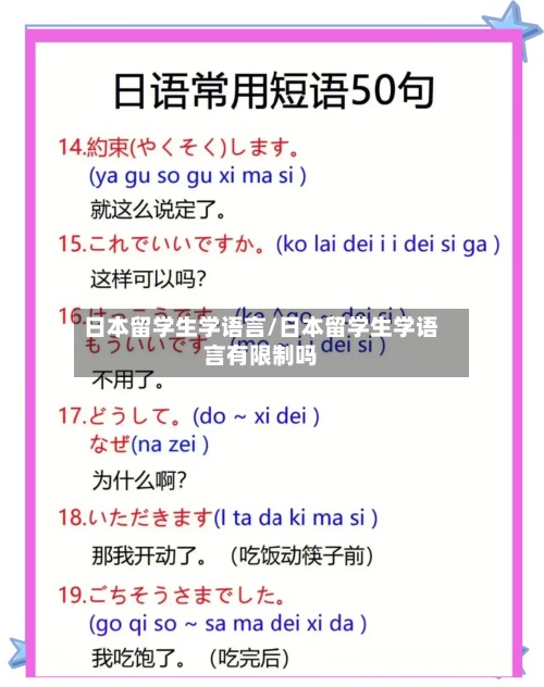 日本留学生学语言/日本留学生学语言有限制吗