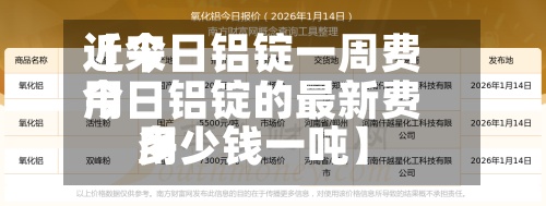 近来【今日铝锭一周费用今日铝锭的最新费用多少钱一吨】-第2张图片