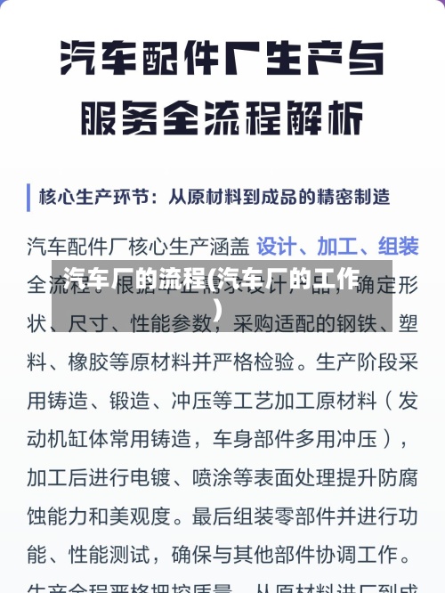 汽车厂的流程(汽车厂的工作)-第2张图片