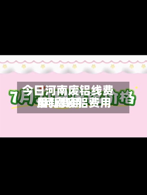 今日河南废铝线费用/河南废铝费用最新费用-第2张图片