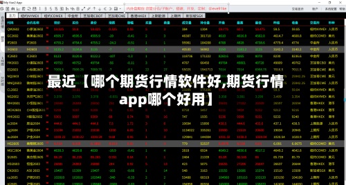 最近【哪个期货行情软件好,期货行情app哪个好用】