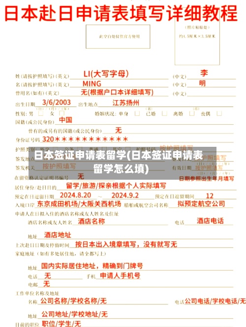 日本签证申请表留学(日本签证申请表留学怎么填)-第3张图片