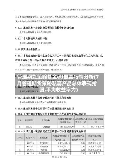 管理期货策略基金etf股票行情分析(7月管理期货策略私募产品总体表现抢眼,平均收益率为)-第2张图片