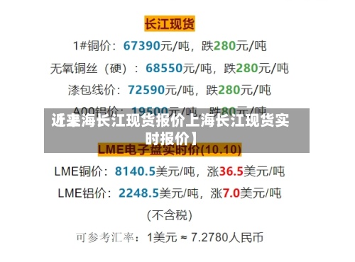 近来【上海长江现货报价上海长江现货实时报价】