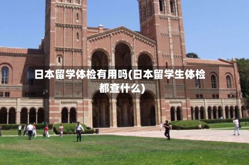 日本留学体检有用吗(日本留学生体检都查什么)-第3张图片