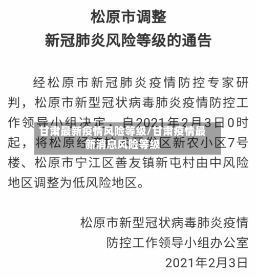 甘肃最新疫情风险等级/甘肃疫情最新消息风险等级