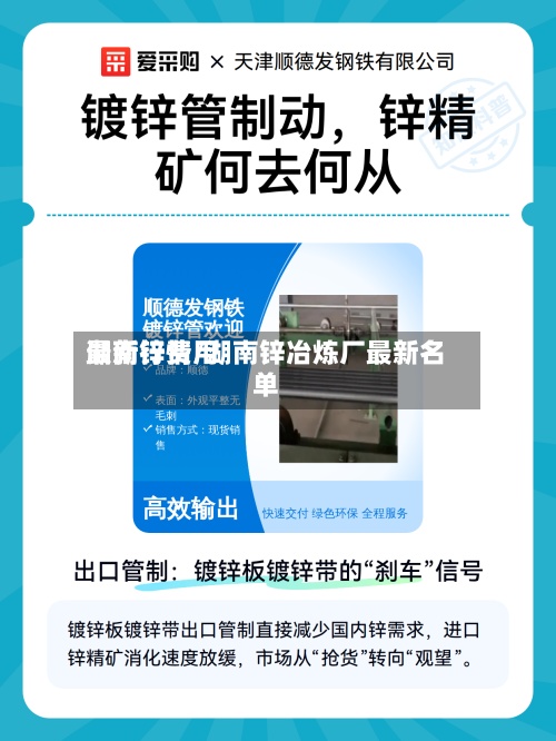 湖南锌费用最新行情/湖南锌冶炼厂最新名单-第3张图片