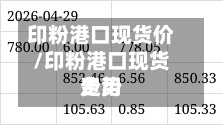 印粉港口现货价/印粉港口现货费用
走势-第2张图片