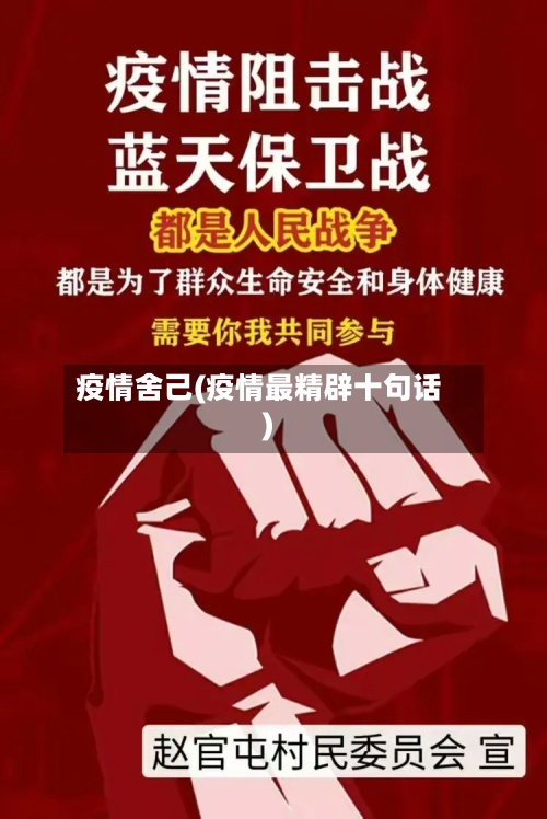 疫情舍己(疫情最精辟十句话)-第2张图片